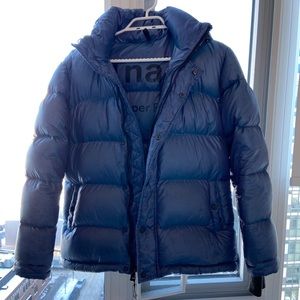 Aritzia Superpuff XXS (iridescent blue)